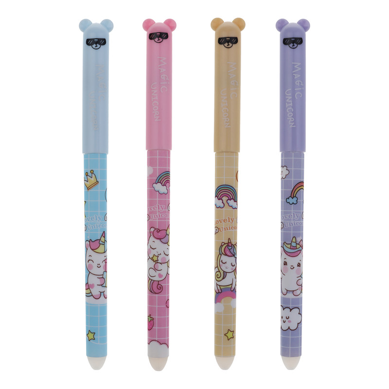 خودکار طرح یونیکورن جادویی مدل پاک کن دار بسته 4 عددی