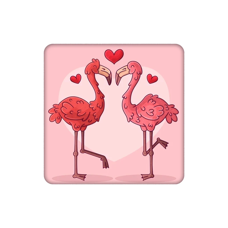 زیر لیوانی طرح قلب و فلامینگو کد    4952515