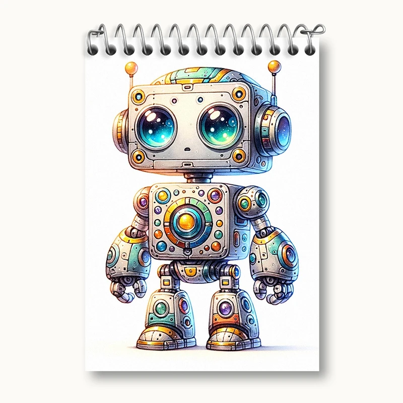 دفتر یادداشت 50 برگ خندالو مدل ربات کیوت کد N1122