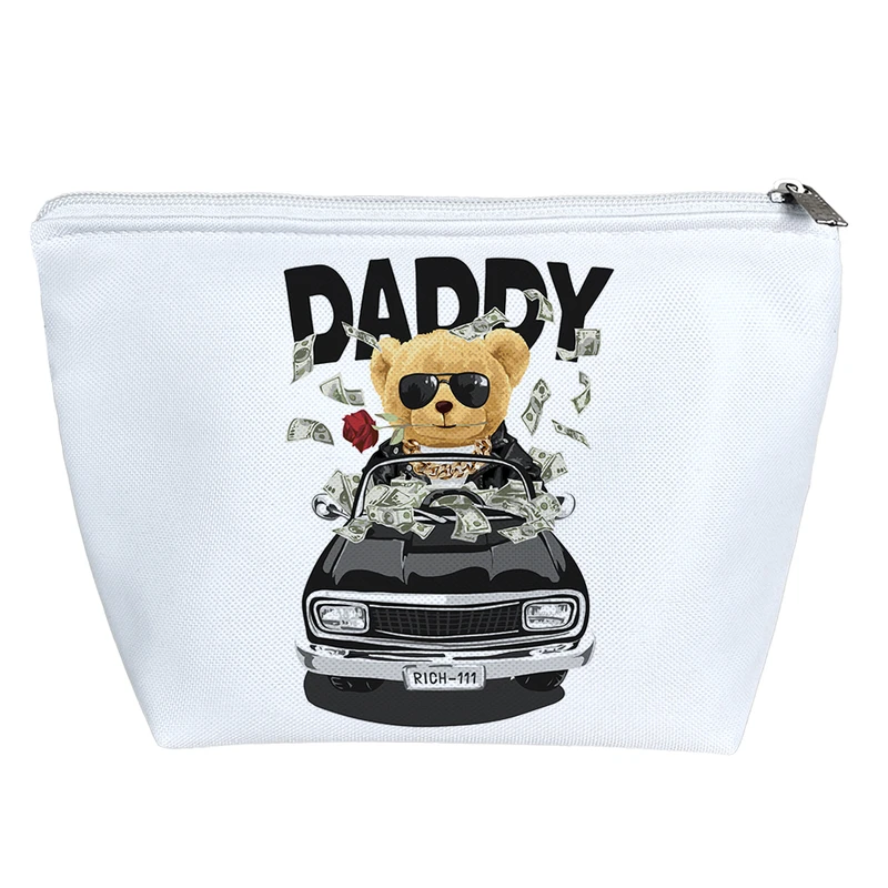 کیف لوازم آرایش دخترانه خندالو مدل خرس تدی  کد 2437