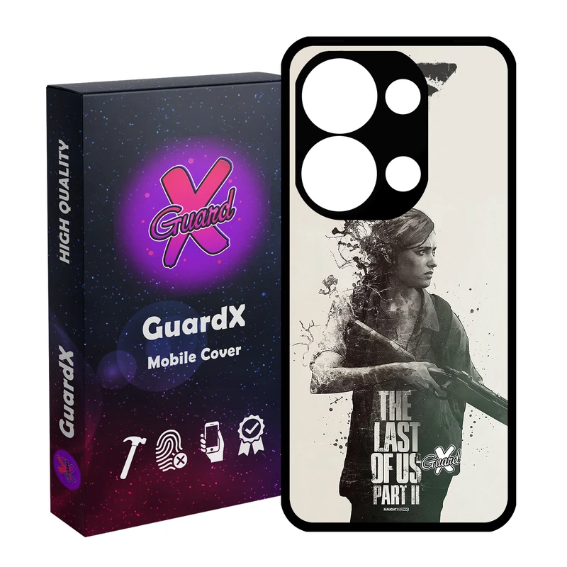 کاور گارد ایکس طرح The Last of Us مدل قاب Glass10199 مناسب برای گوشی موبایل شیائومی Redmi Note 13 4G