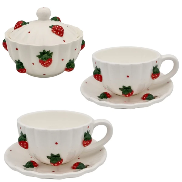 سرویس چای خوری ۶ پارچه 2 نفره مدل صدفی کد 2411P6xtot
