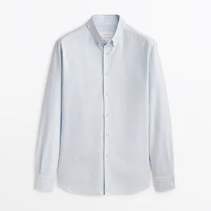 پیراهن آستین بلند مردانه ماسیمو دوتی مدل Regular fit striped cotton oxford shirt