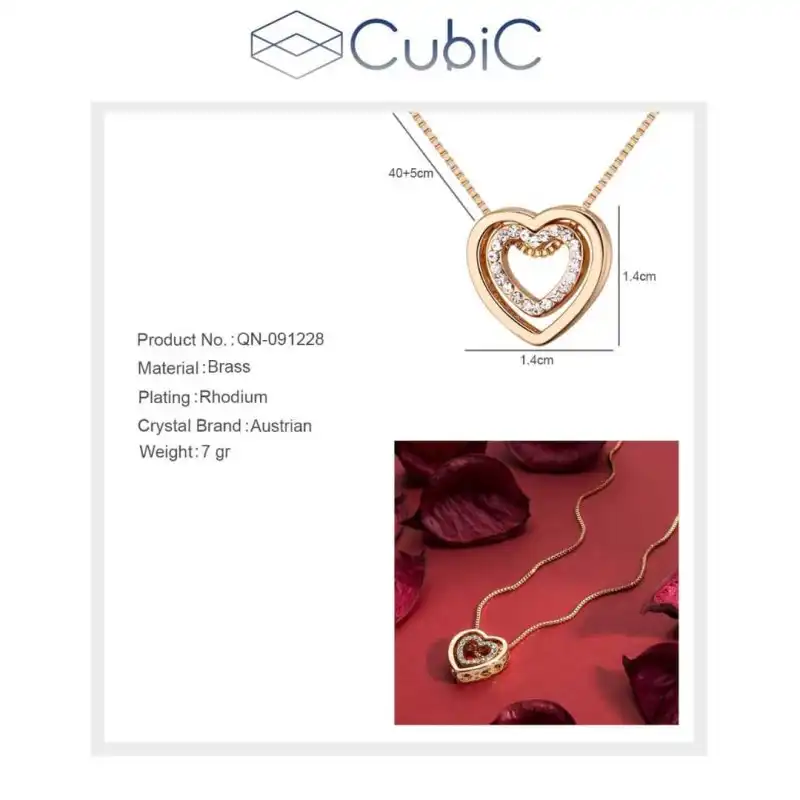 گردنبند زنانه کوبیک مدل QN-091231