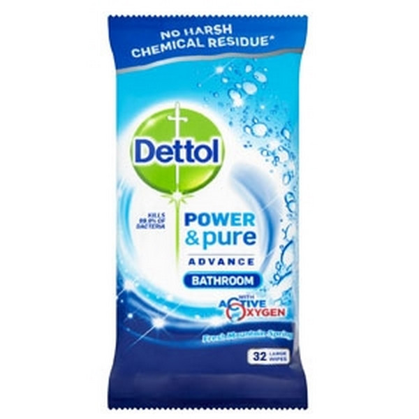 دستمال مرطوب  دتول مدل power & pure بسته 32 عددی