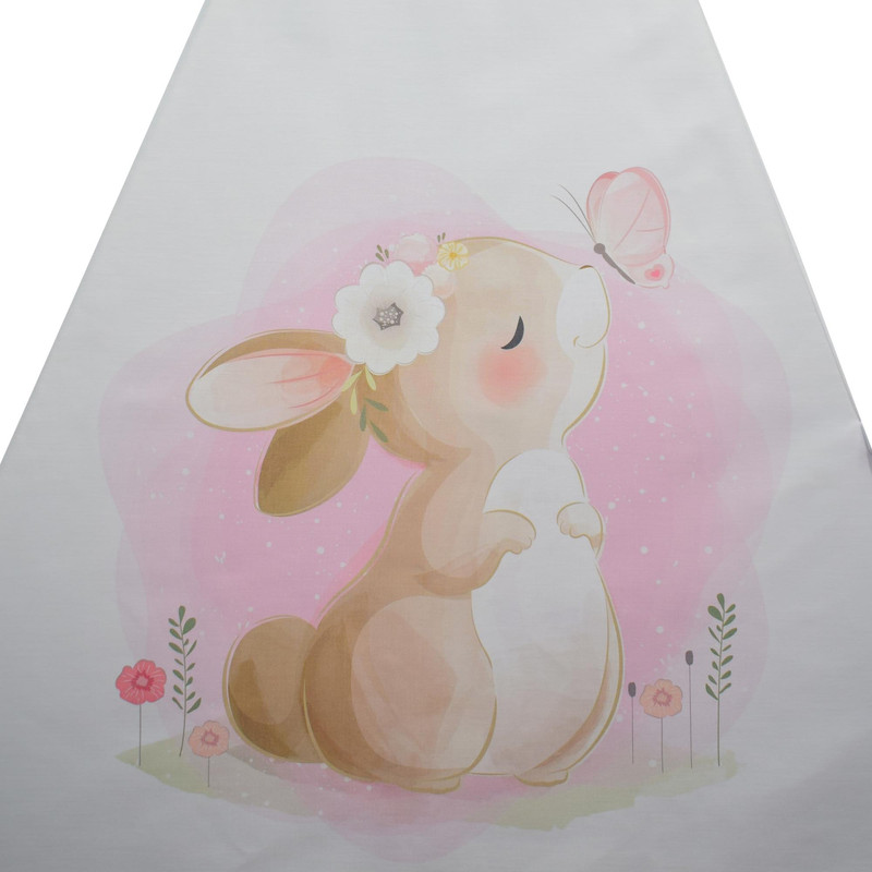 چادر بازی کودک مدل سرخپوستی طرح خرگوش کد PT511 به همراه کوسن