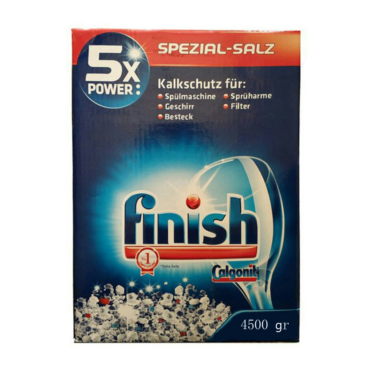 نمک ماشین ظرفشویی فینیش مدل 5X بسته 4500 گرمی