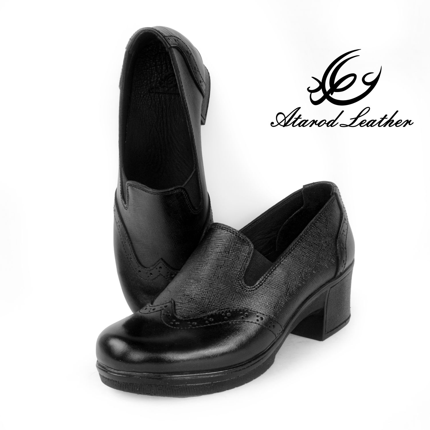 کفش زنانه چرم عطارد مدل طبی چرم طبیعی کد SH77 -  - 5