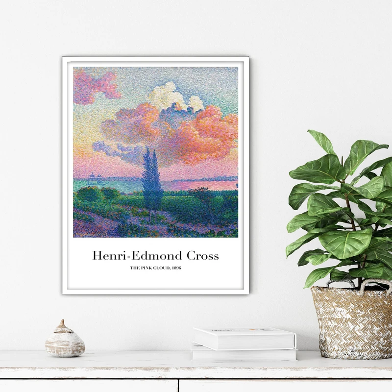 تابلو آتریسا طرح نقاشی کلاسیک مدرن مدل ATFHW68 فریم سفید