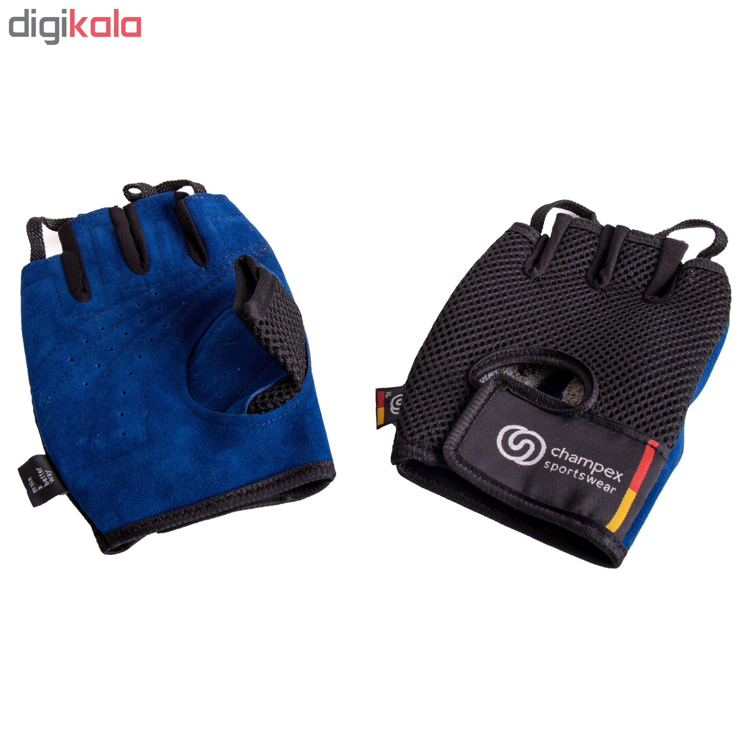 دستکش تمرین چمپکس مدل Gear Man Ashbalt Blue
