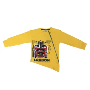 تی شرت آستین بلند پسرانه مدل چاپ ماشین کد 02