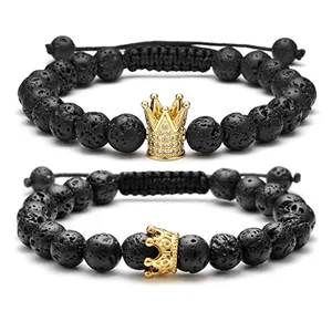 دستبند ذاریات مدل King Gold کد 107 مجموعه دو عددی