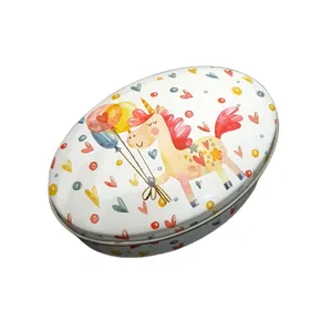 جعبه دکوری مدل قوطی فلزی طرح اسب تک شاخ کد 4