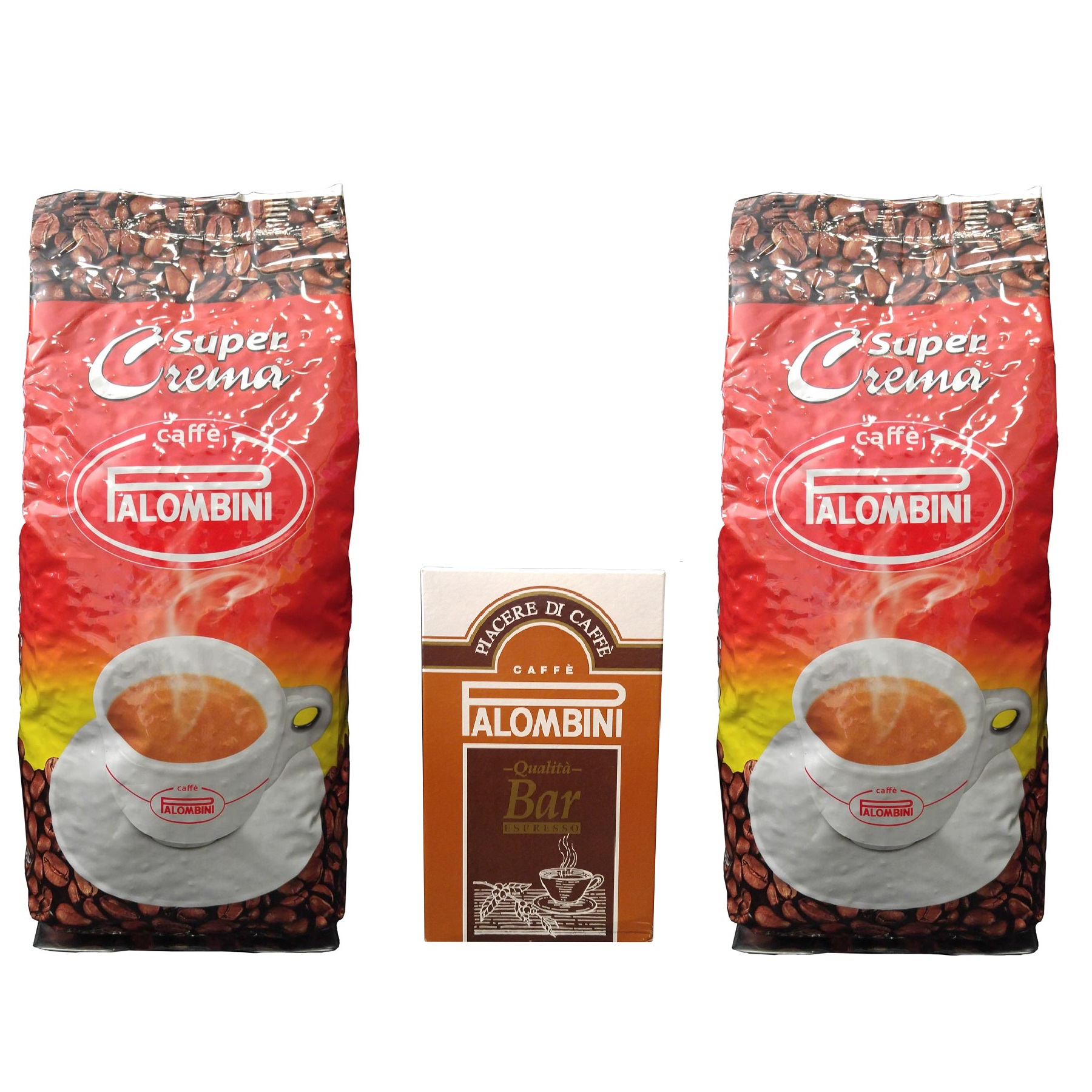 دانه قهوه پالومبینی مدل Super Creama بسته دو عددی به همراه پودر قهوه