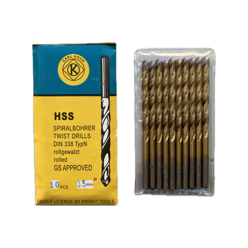 مته آهن کارل کوخ مدل CK-3.5 سایز 3.5 میلیمتر مجموعه 10 عددی مته آهن کارل کوخ مدل CK-3.5 سایز 3.5 میلیمتر مجموعه 10 عددی