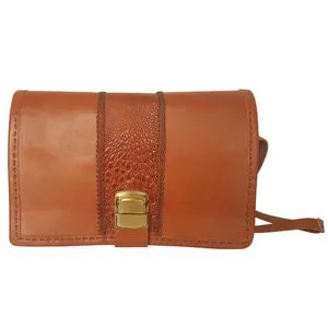 کیف دستی مردانه چرم طبیعی گاوی دست دوز لمونو مدل قفقاز KD71