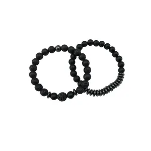 دستبند مردانه مدل msolh مجموعه 2 عددی