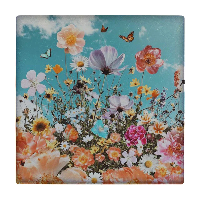  زیر لیوانی طرح نقاشی گل و پروانه کد    3401451_836