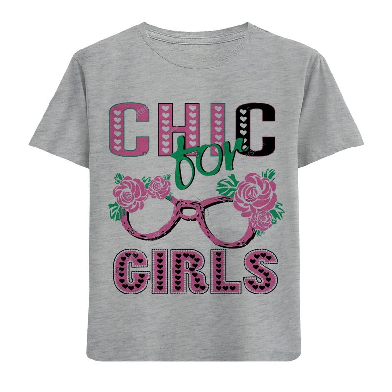 تی شرت دخترانه مدل عینک F449