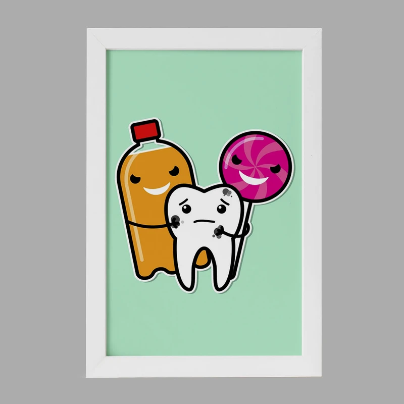 تابلو خندالو مدل دندان و دندانپزشکی کودکانه کد 27775