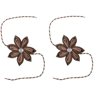 پرده جمع کن طرح گل کد 962 بسته 2 عددی