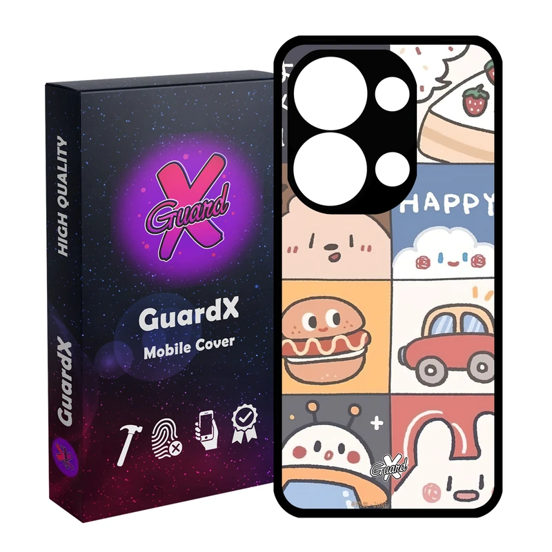 کاور گارد ایکس طرح دخترانه مدل Glass10513 مناسب برای گوشی موبایل شیائومی Redmi Note 13 Pro 4G / Poco M6 Pro 4G