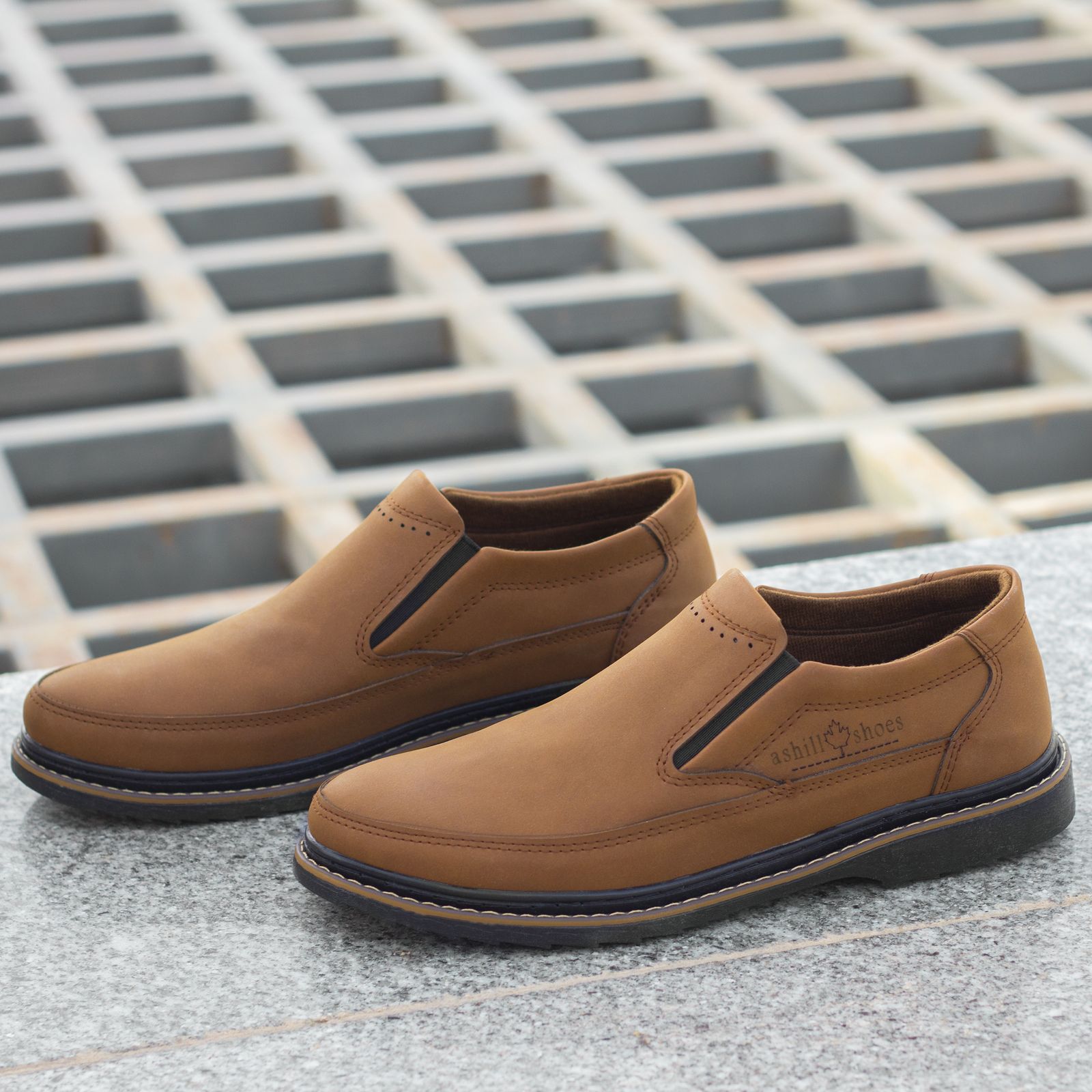 کفش مردانه مدل سورنا رنگ عسلی -  - 3