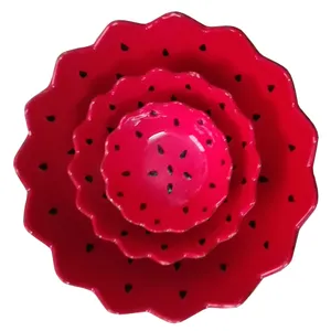 کاسه سرامیکی باریز طرح هندوانه بسته 4 عددی