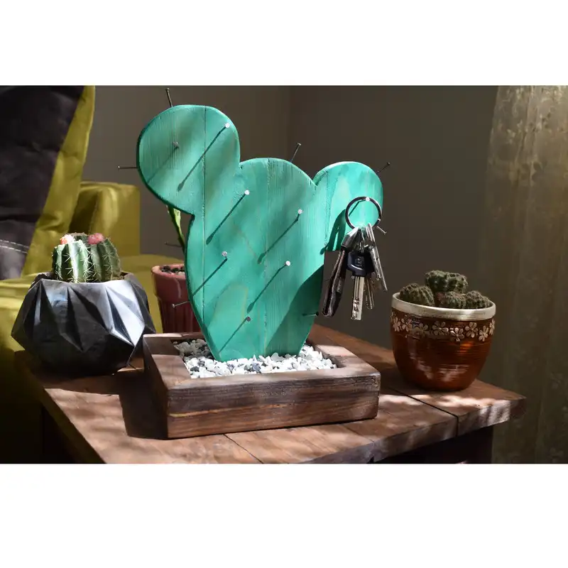 جاکلیدی مدل رومیزی طرح کاکتوس کد 003