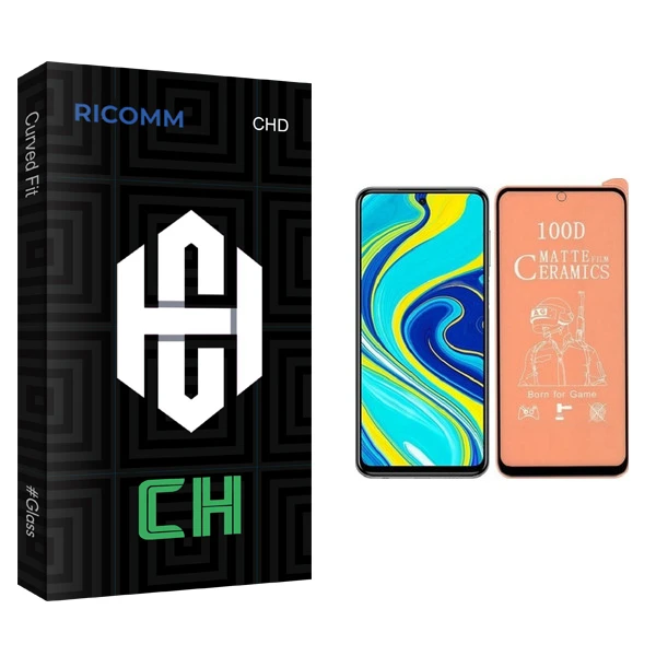 محافظ صفحه نمایش مات ریکام مدل CH glass مناسب برای گوشی موبایل شیائومی Redmi Note 9S