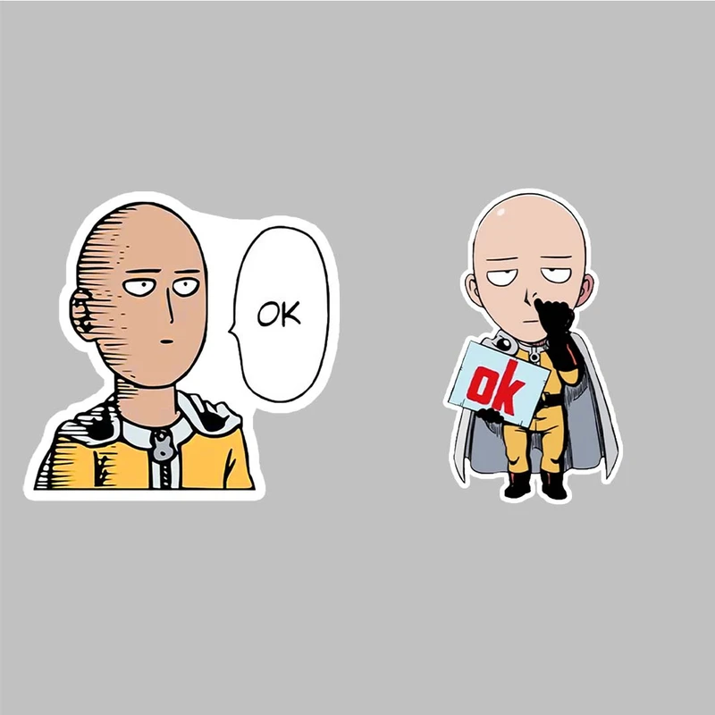 استیکر لپ تاپ کارنیکا طرح مرد تک مشتی استاد سایماتا مدل anime One-Punch Man-2222107 مجموعه 2 عددی