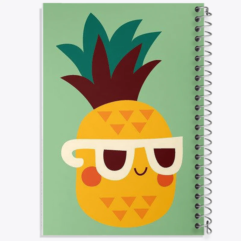 دفتر لیست خرید 50 برگ خندالو طرح آناناس کیوت کد N1716