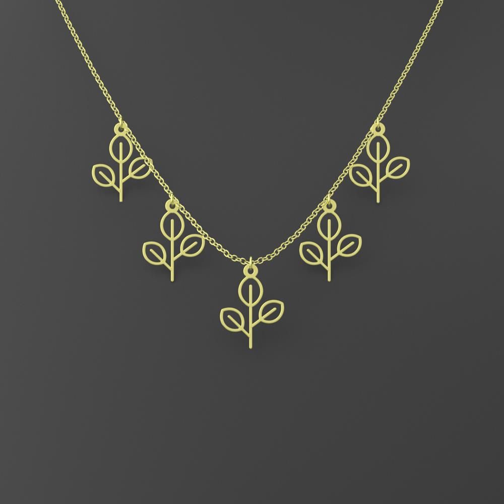 گردنبند طلا 18 عیار زنانه مدوپد مدل برگ کد RNA15871 -  - 4