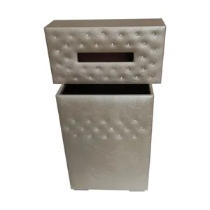 ست سطل و جای دستمال کاغذی مدل نگین دار