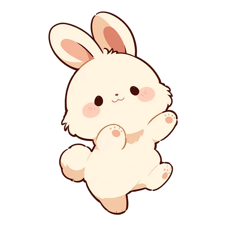 استیکر پارچه و لباس پاد آفرین مدل کارتونی طرح خرگوش کیوت بامزه کد S5668