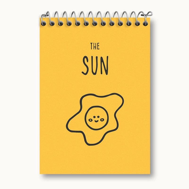 دفتر یادداشت 50 برگ خندالو مدل The Sun کد N1355
