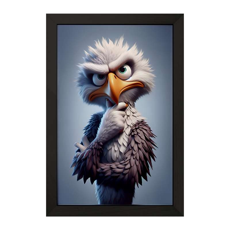 تابلو خندالو مدل عقاب متفکر کد F7174