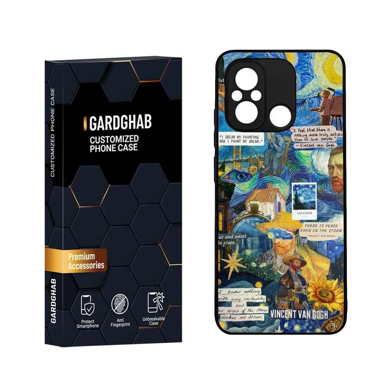 کاور گارد قاب مدل دورژله ای هنری مناسب برای گوشی موبایل شیائومی Poco C55 / Redmi 12c