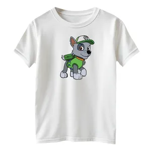 تی شرت آستین کوتاه بچگانه مدل سگ نگهبان کد 05 رنگ سفید