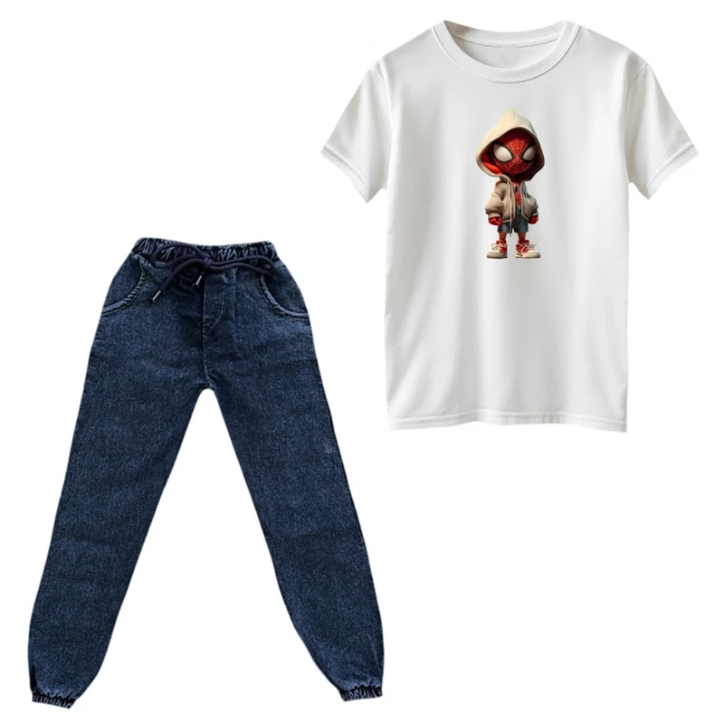 ست تی‌شرت و شلوار پسرانه مدل مرد عنکبوتی کد ۹