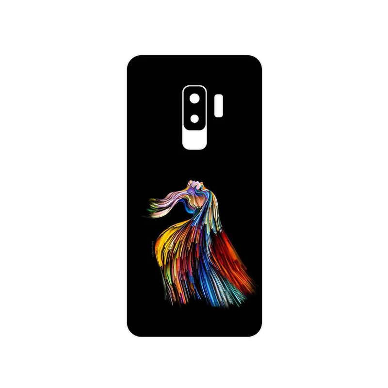 برچسب پوششی ماهوت مدل Rainbow Hair Digital Art مناسب برای گوشی موبایل سامسونگ Galaxy S9 Plus