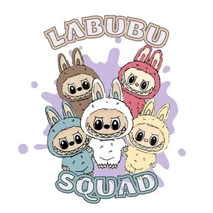 استیکر پارچه و لباس پاد آفرین مدل عروسک لبوبو Labubu کد S1203