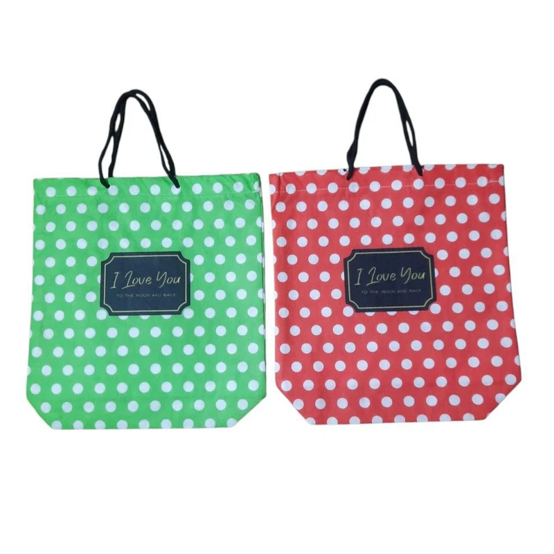 ساک هدیه مدل خال خالی کد 02 مجموعه 2 عددی