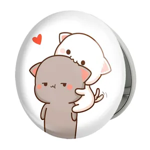 آینه جیبی خندالو طرح گربه Cat مدل تاشو کد 23319 