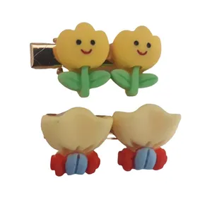 سنجاق مو دخترانه مدل دسته گل بسته 2 عددی