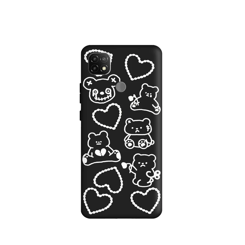 کاور طرح خرس و قلب کد f3295 مناسب برای گوشی موبایل شیائومی Redmi 9C
