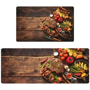 پادری مدل آشپزخانه رویه مخمل طرح ترک کد 2608 مجموعه دو عددی