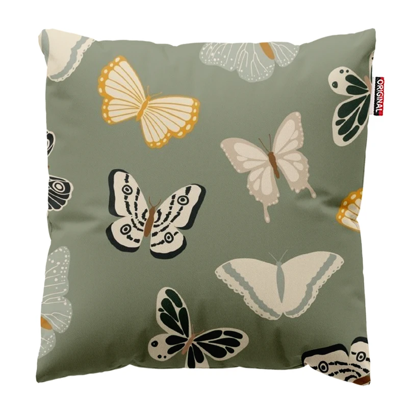 کوسن پاد آفرین مدل مینیمال طرح پروانه کد PK403454 سایز 40*40 سانتی متر