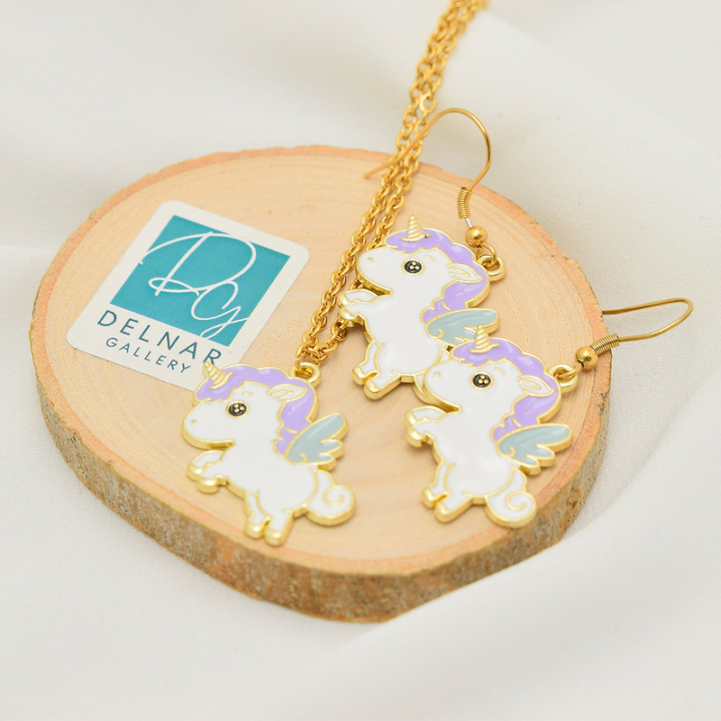 نیم ست دخترانه دلنار گالری مدل پونی بالدار