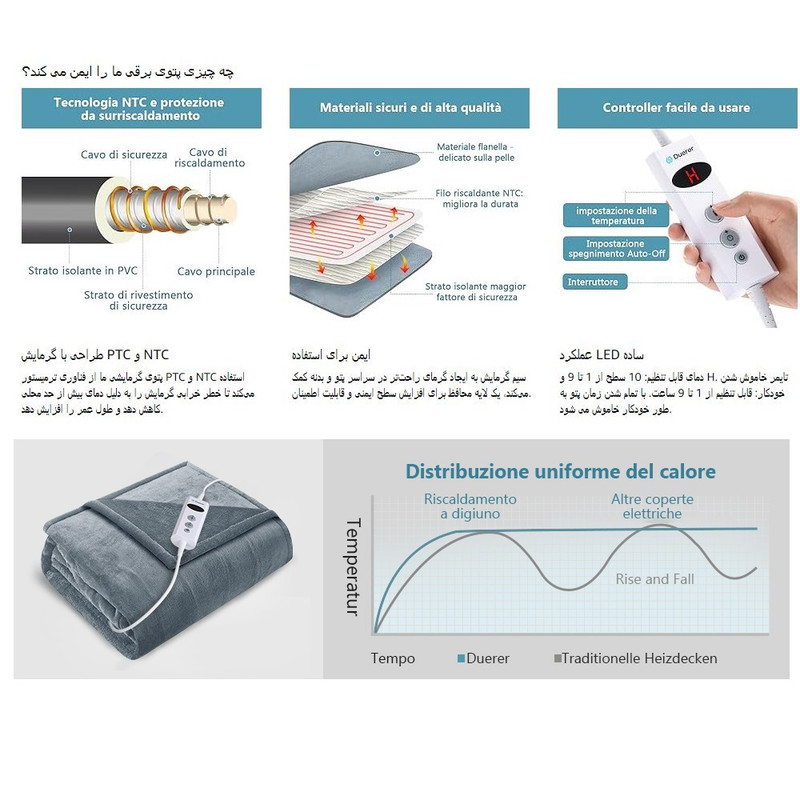 پتو برقی دویرر مدل OB-008 پتو برقی دویرر مدل OB-008